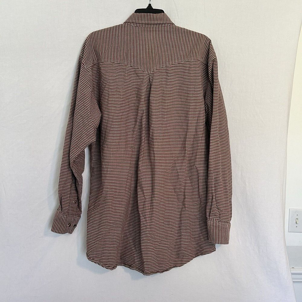 Resistol Rodeo Gear Mens Large Burgundy & Green Western Cowboy Button Up Shirt - Picture 3 of 10